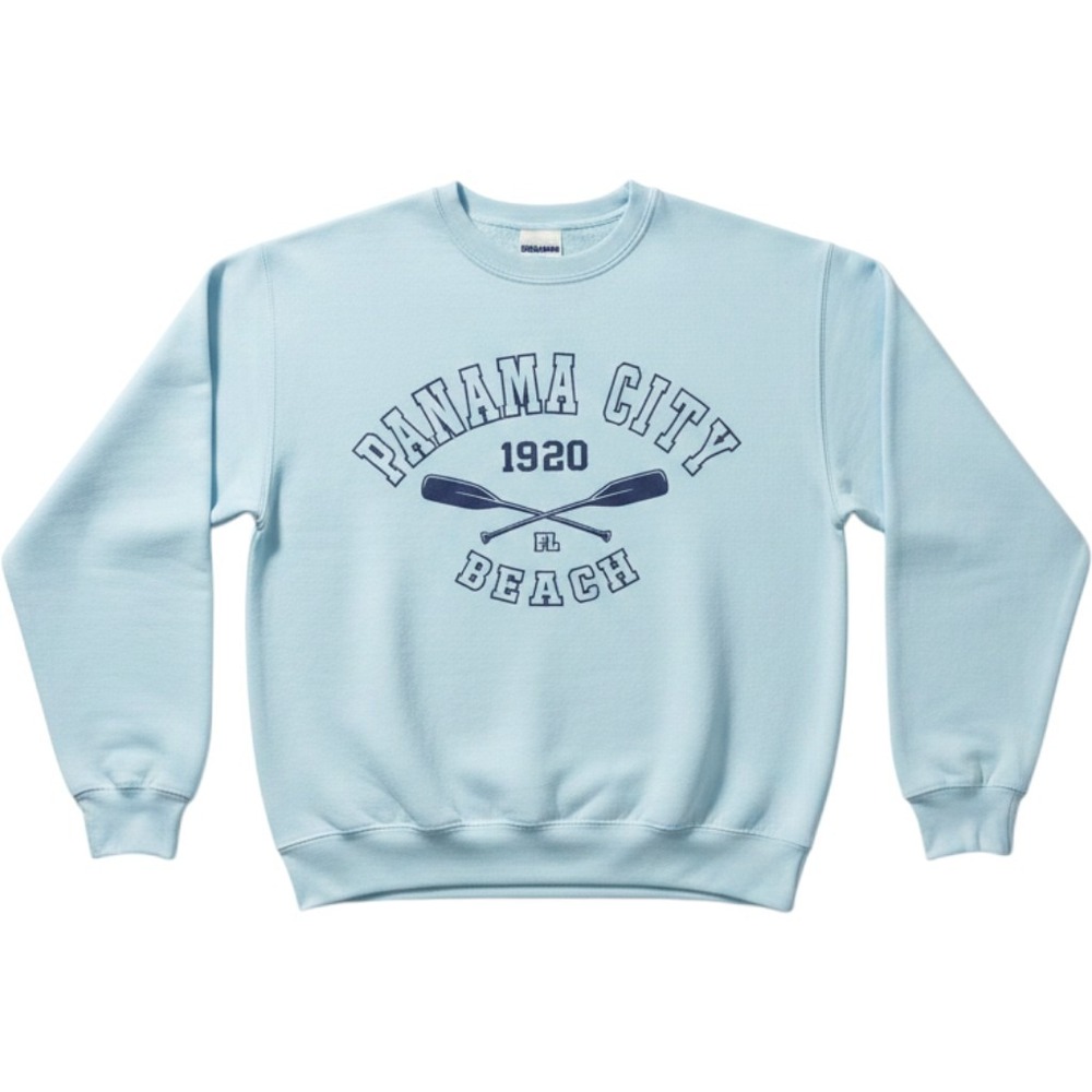 Pacific & Co Panama City Beach Florida Graphic Sweatshirt Blue Medium